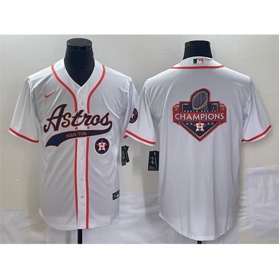 Men Houston Astros White Team Big Logo With Patch Cool Base Stitched Baseball Jersey Men Houston Astros White Team Big Logo With Patch Cool Base Stitched Baseball Jersey