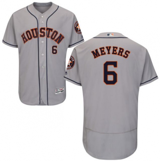 Men Nike Houston Astros Jacob Meyers 6 Gray Flex Base Home Jersey Men Nike Houston Astros Jacob Meyers 6 Gray Flex Base Home Jersey