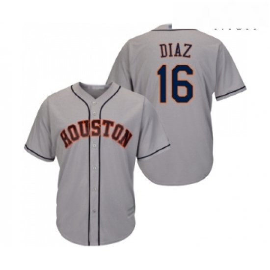 Mens Houston Astros 16 Aledmys Diaz Replica Grey Road Cool Base Baseball Jersey Mens Houston Astros 16 Aledmys Diaz Replica Grey Road Cool Base Baseball Jersey