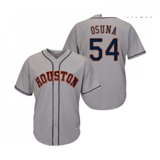 Mens Houston Astros 54 Roberto Osuna Replica Grey Road Cool Base Baseball Jersey Mens Houston Astros 54 Roberto Osuna Replica Grey Road Cool Base Baseball Jersey