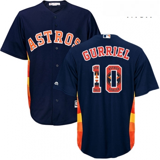 Mens Majestic Houston Astros 10 Yuli Gurriel Authentic Navy Blue Team Logo Fashion Cool Base MLB Jersey Mens Majestic Houston Astros 10 Yuli Gurriel Authentic Navy Blue Team Logo Fashion Cool Base MLB Jersey