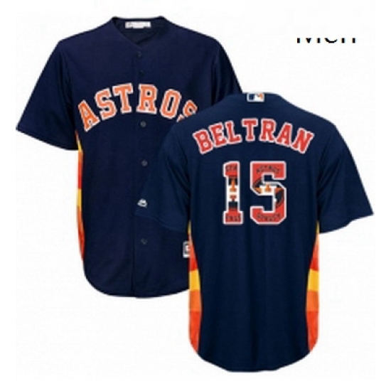 Mens Majestic Houston Astros 15 Carlos Beltran Authentic Navy Blue Team Logo Fashion Cool Base MLB Jersey Mens Majestic Houston Astros 15 Carlos Beltran Authentic Navy Blue Team Logo Fashion Cool Base MLB Jersey