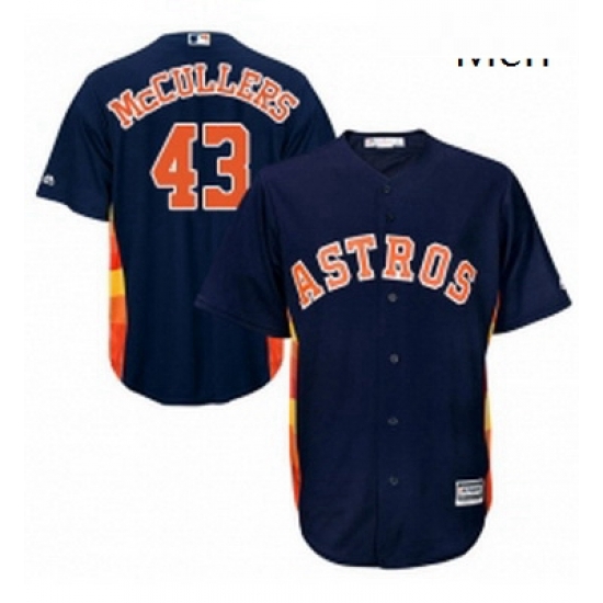 Mens Majestic Houston Astros 43 Lance McCullers Replica Navy Blue Alternate Cool Base MLB Jersey Mens Majestic Houston Astros 43 Lance McCullers Replica Navy Blue Alternate Cool Base MLB Jersey