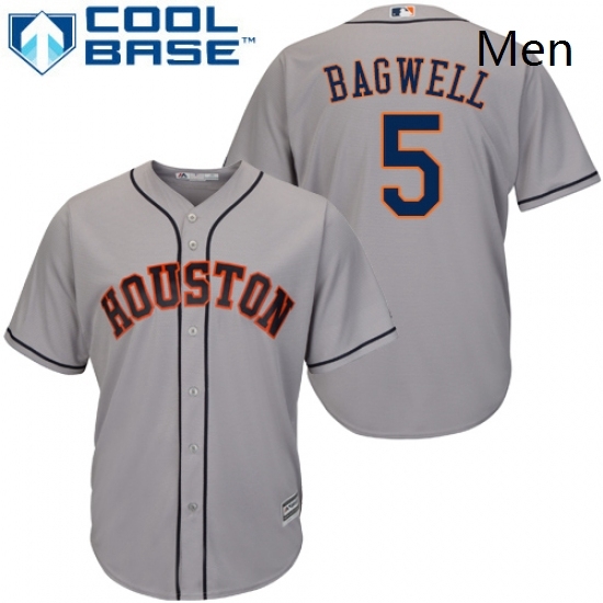 Mens Majestic Houston Astros 5 Jeff Bagwell Replica Grey Road Cool Base MLB Jersey Mens Majestic Houston Astros 5 Jeff Bagwell Replica Grey Road Cool Base MLB Jersey