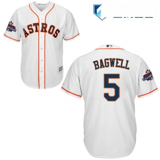 Mens Majestic Houston Astros 5 Jeff Bagwell Replica White Home 2017 World Series Champions Cool Base MLB Jersey Mens Majestic Houston Astros 5 Jeff Bagwell Replica White Home 2017 World Series Champions Cool Base MLB Jersey