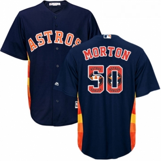 Mens Majestic Houston Astros 50 Charlie Morton Authentic Navy Blue Team Logo Fashion Cool Base MLB Jersey Mens Majestic Houston Astros 50 Charlie Morton Authentic Navy Blue Team Logo Fashion Cool Base MLB Jersey