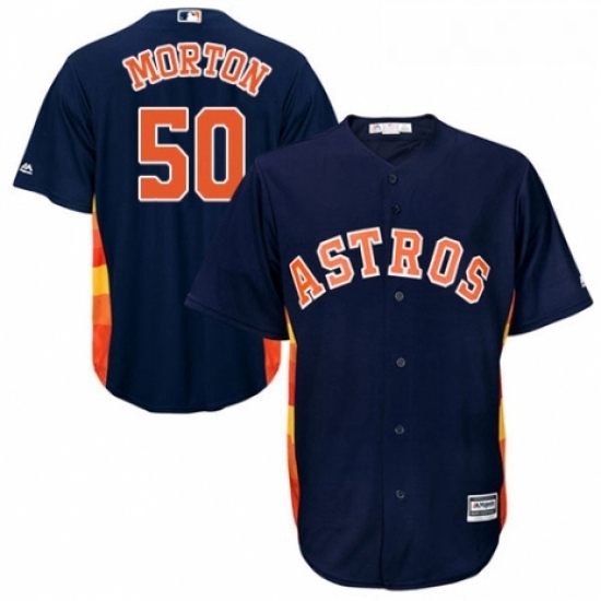 Mens Majestic Houston Astros 50 Charlie Morton Replica Navy Blue Alternate Cool Base MLB Jersey Mens Majestic Houston Astros 50 Charlie Morton Replica Navy Blue Alternate Cool Base MLB Jersey