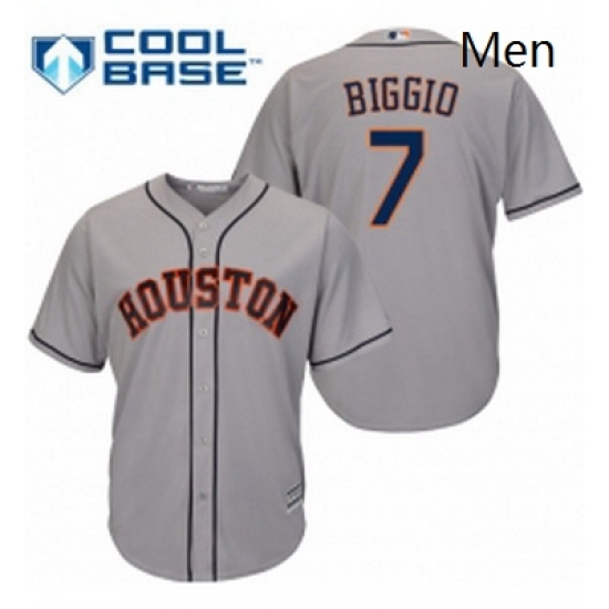 Mens Majestic Houston Astros 7 Craig Biggio Replica Grey Road Cool Base MLB Jersey Mens Majestic Houston Astros 7 Craig Biggio Replica Grey Road Cool Base MLB Jersey