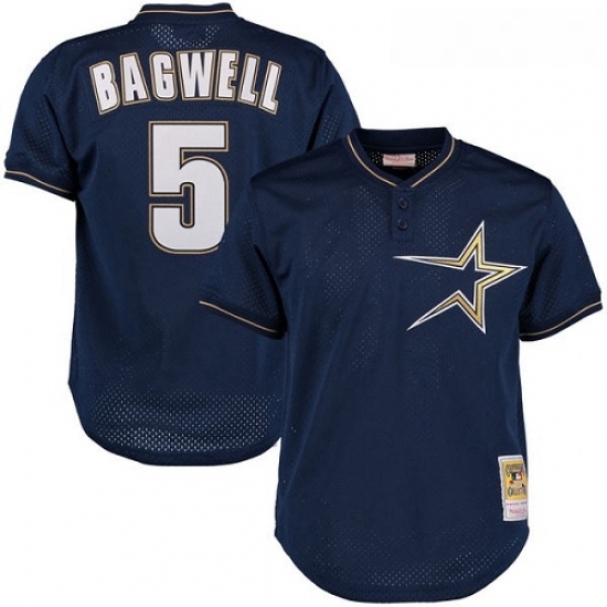Mens Mitchell and Ness 1997 Houston Astros 5 Jeff Bagwell Authentic Navy Blue Throwback MLB Jersey Mens Mitchell and Ness 1997 Houston Astros 5 Jeff Bagwell Authentic Navy Blue Throwback MLB Jersey