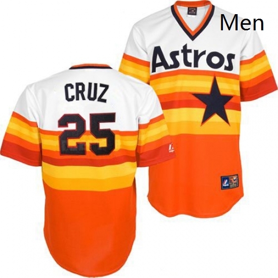Mens Mitchell and Ness Houston Astros 25 Jose Cruz Jr Authentic WhiteOrange Throwback MLB Jersey Mens Mitchell and Ness Houston Astros 25 Jose Cruz Jr Authentic WhiteOrange Throwback MLB Jersey