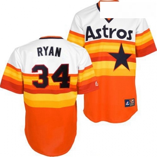 Mens Mitchell and Ness Houston Astros 34 Nolan Ryan Authentic WhiteOrange Throwback MLB Jersey Mens Mitchell and Ness Houston Astros 34 Nolan Ryan Authentic WhiteOrange Throwback MLB Jersey