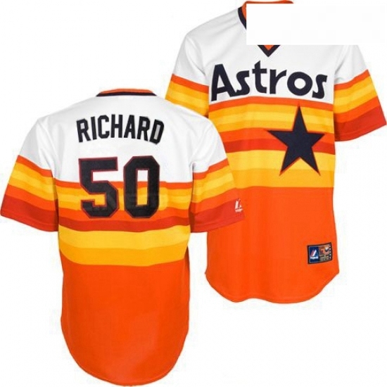 Mens Mitchell and Ness Houston Astros 50 JR Richard Authentic WhiteOrange Throwback MLB Jersey Mens Mitchell and Ness Houston Astros 50 JR Richard Authentic WhiteOrange Throwback MLB Jersey