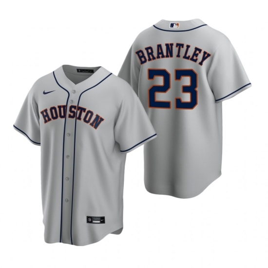 Mens Nike Houston Astros 23 Michael Brantley Gray Road Stitched Baseball Jersey Mens Nike Houston Astros 23 Michael Brantley Gray Road Stitched Baseball Jersey