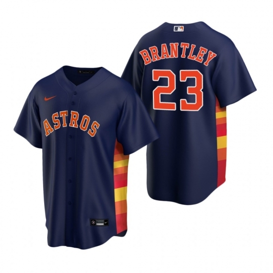 Mens Nike Houston Astros 23 Michael Brantley Navy Alternate Stitched Baseball Jersey Mens Nike Houston Astros 23 Michael Brantley Navy Alternate Stitched Baseball Jersey