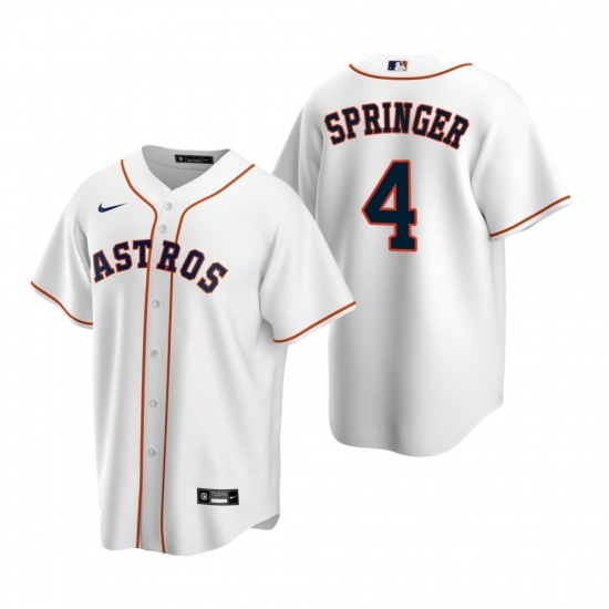 Mens Nike Houston Astros 4 George Springer White Home Stitched Baseball Jerse Mens Nike Houston Astros 4 George Springer White Home Stitched Baseball Jerse