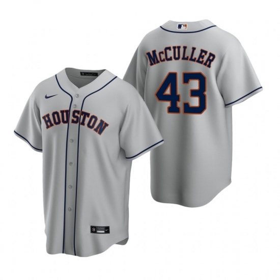 Mens Nike Houston Astros 43 Lance McCullers Gray Road Stitched Baseball Jerse Mens Nike Houston Astros 43 Lance McCullers Gray Road Stitched Baseball Jerse
