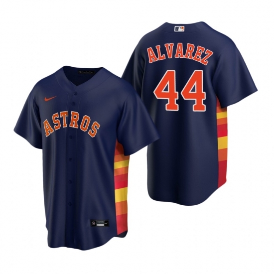 Mens Nike Houston Astros 44 Yordan Alvarez Navy Alternate Stitched Baseball Jersey Mens Nike Houston Astros 44 Yordan Alvarez Navy Alternate Stitched Baseball Jersey