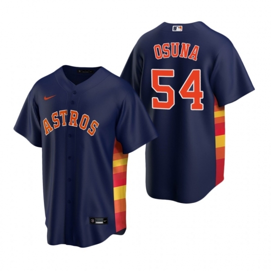 Mens Nike Houston Astros 54 Roberto Osuna Navy Alternate Stitched Baseball Jersey Mens Nike Houston Astros 54 Roberto Osuna Navy Alternate Stitched Baseball Jersey