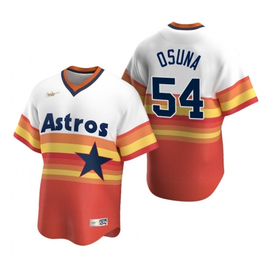 Mens Nike Houston Astros 54 Roberto Osuna White Orange Cooperstown Collection Home Stitched Baseball Jersey Mens Nike Houston Astros 54 Roberto Osuna White Orange Cooperstown Collection Home Stitched Baseball Jersey