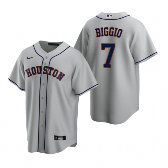 Mens Nike Houston Astros 7 Craig Biggio Gray Road Stitched Baseball Jerse Mens Nike Houston Astros 7 Craig Biggio Gray Road Stitched Baseball Jerse