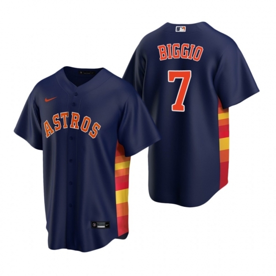 Mens Nike Houston Astros 7 Craig Biggio Navy Alternate Stitched Baseball Jerse Mens Nike Houston Astros 7 Craig Biggio Navy Alternate Stitched Baseball Jerse