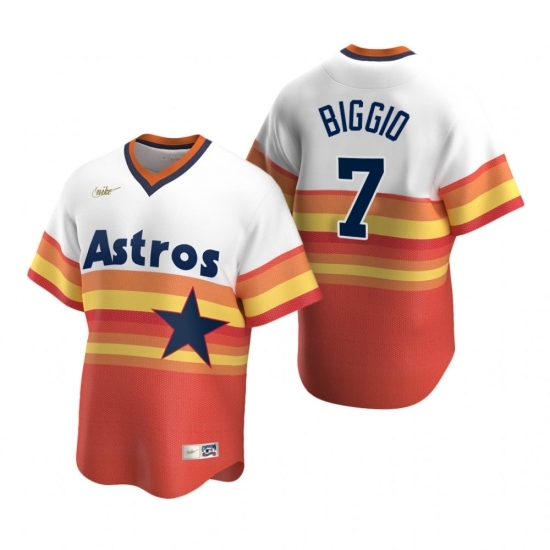 Mens Nike Houston Astros 7 Craig Biggio White Orange Cooperstown Collection Home Stitched Baseball Jerse Mens Nike Houston Astros 7 Craig Biggio White Orange Cooperstown Collection Home Stitched Baseball Jerse