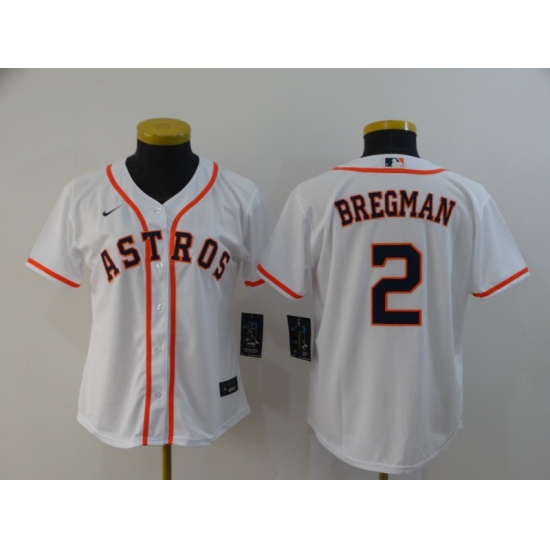 Women Astros 2 Alex Bregman White Women 2020 Nike Cool Base Jersey Women Astros 2 Alex Bregman White Women 2020 Nike Cool Base Jersey