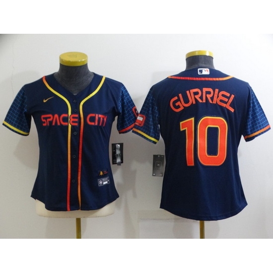 Women Houston Astros 10 Yuli Gurriel 2022 Navy City Connect Stitched Jersey Women Houston Astros 10 Yuli Gurriel 2022 Navy City Connect Stitched Jersey