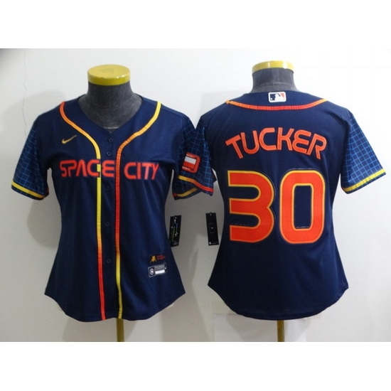 Women Houston Astros 30 Kyle Tucker 2022 Navy City Connect Stitched Jersey Women Houston Astros 30 Kyle Tucker 2022 Navy City Connect Stitched Jersey