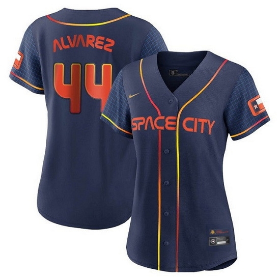 Women Houston Astros 44 Yordan Alvarez 2022 Navy City Connect Stitched Jersey Women Houston Astros 44 Yordan Alvarez 2022 Navy City Connect Stitched Jersey