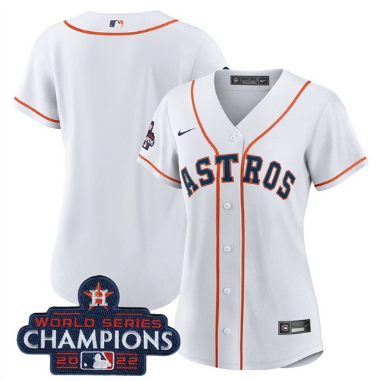 Women Houston Astros Blank White 2022 World Series Champions Cool Base Stitched Baseball Jersey Women Houston Astros Blank White 2022 World Series Champions Cool Base Stitched Baseball Jersey
