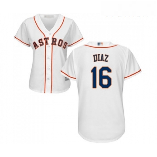 Womens Houston Astros 16 Aledmys Diaz Authentic White Home Cool Base Baseball Jersey Womens Houston Astros 16 Aledmys Diaz Authentic White Home Cool Base Baseball Jersey