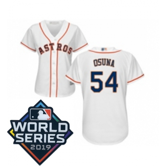 Womens Houston Astros 54 Roberto Osuna White Home Cool Base Baseball jersey Womens Houston Astros 54 Roberto Osuna White Home Cool Base Baseball jersey