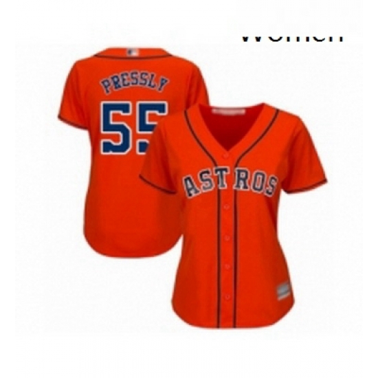 Womens Houston Astros 55 Ryan Pressly Authentic Orange Alternate Cool Base Baseball Jersey Womens Houston Astros 55 Ryan Pressly Authentic Orange Alternate Cool Base Baseball Jersey
