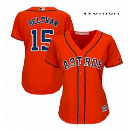 Womens Majestic Houston Astros 15 Carlos Beltran Authentic Orange Alternate Cool Base MLB Jersey Womens Majestic Houston Astros 15 Carlos Beltran Authentic Orange Alternate Cool Base MLB Jersey