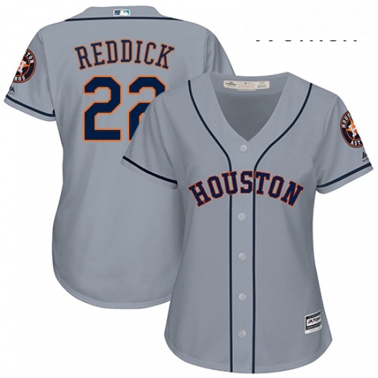 Womens Majestic Houston Astros 22 Josh Reddick Authentic Grey Road Cool Base MLB Jersey Womens Majestic Houston Astros 22 Josh Reddick Authentic Grey Road Cool Base MLB Jersey