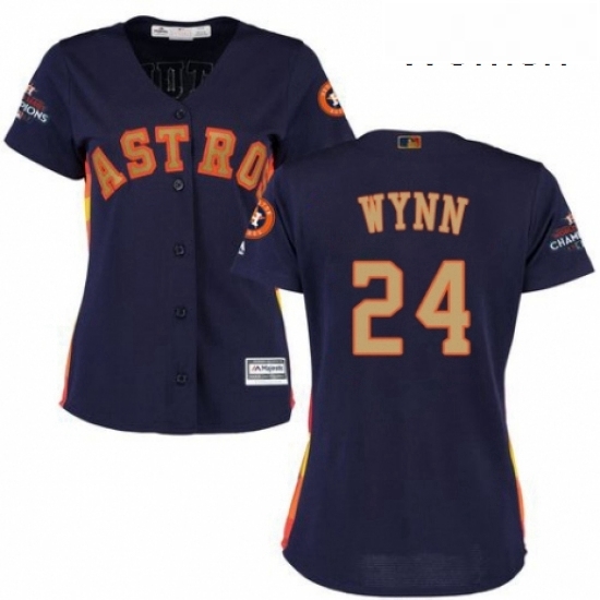 Womens Majestic Houston Astros 24 Jimmy Wynn Authentic Navy Blue Alternate 2018 Gold Program Cool Base MLB Jersey Womens Majestic Houston Astros 24 Jimmy Wynn Authentic Navy Blue Alternate 2018 Gold Program Cool Base MLB Jersey