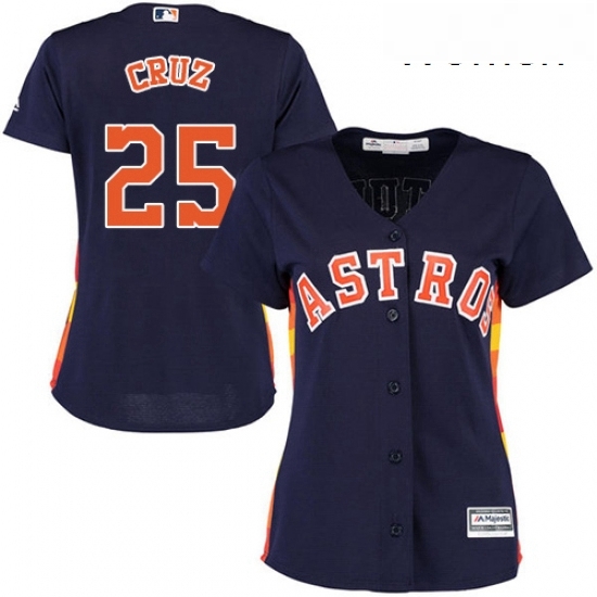 Womens Majestic Houston Astros 25 Jose Cruz Replica Navy Blue Alternate Cool Base MLB Jersey Womens Majestic Houston Astros 25 Jose Cruz Replica Navy Blue Alternate Cool Base MLB Jersey