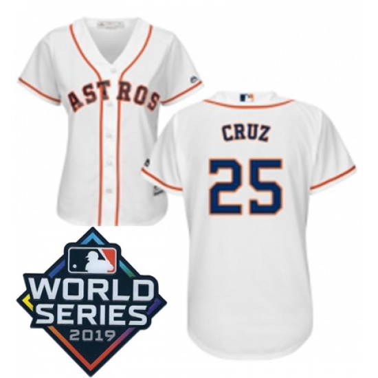 Womens Majestic Houston Astros 25 Jose Cruz White Home Cool Base Sitched 2019 World Series Patch Jersey Womens Majestic Houston Astros 25 Jose Cruz White Home Cool Base Sitched 2019 World Series Patch Jersey