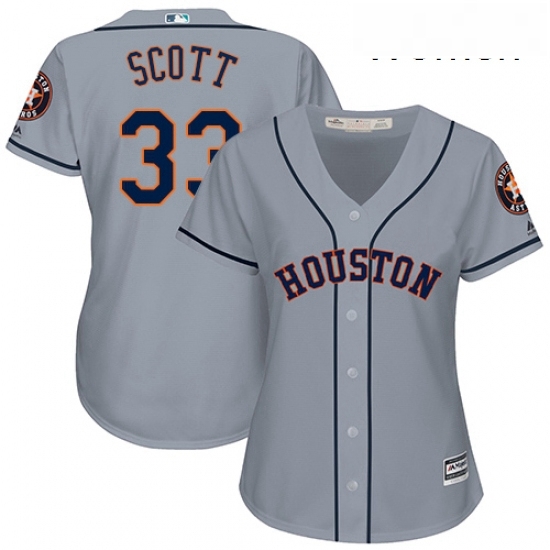 Womens Majestic Houston Astros 33 Mike Scott Authentic Grey Road Cool Base MLB Jersey Womens Majestic Houston Astros 33 Mike Scott Authentic Grey Road Cool Base MLB Jersey