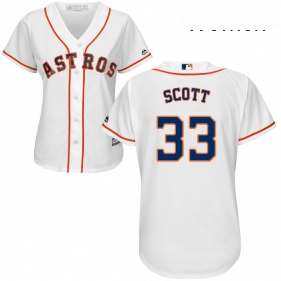 Womens Majestic Houston Astros 33 Mike Scott Replica White Home Cool Base MLB Jersey Womens Majestic Houston Astros 33 Mike Scott Replica White Home Cool Base MLB Jersey