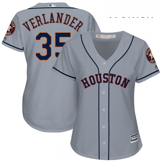 Womens Majestic Houston Astros 35 Justin Verlander Authentic Grey Road Cool Base MLB Jersey Womens Majestic Houston Astros 35 Justin Verlander Authentic Grey Road Cool Base MLB Jersey