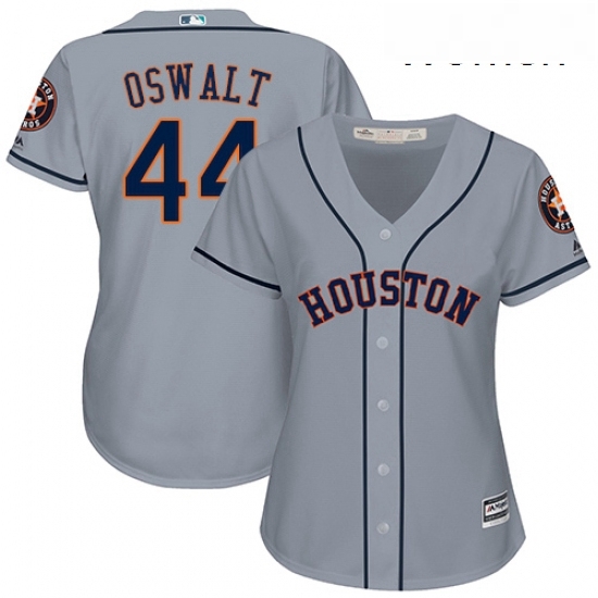 Womens Majestic Houston Astros 44 Roy Oswalt Replica Grey Road Cool Base MLB Jersey Womens Majestic Houston Astros 44 Roy Oswalt Replica Grey Road Cool Base MLB Jersey