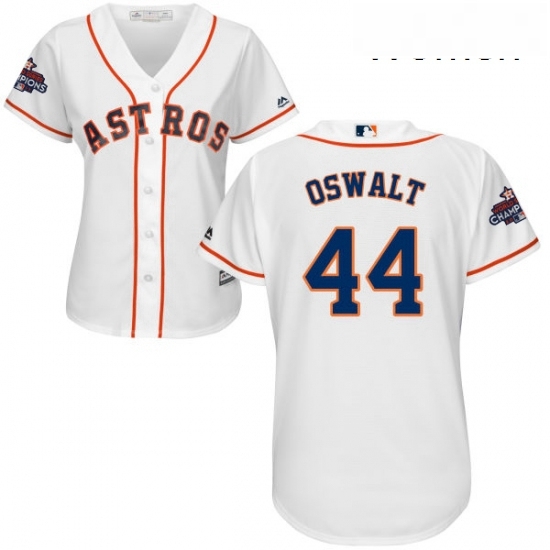 Womens Majestic Houston Astros 44 Roy Oswalt Replica White Home 2017 World Series Champions Cool Base MLB Jersey Womens Majestic Houston Astros 44 Roy Oswalt Replica White Home 2017 World Series Champions Cool Base MLB Jersey