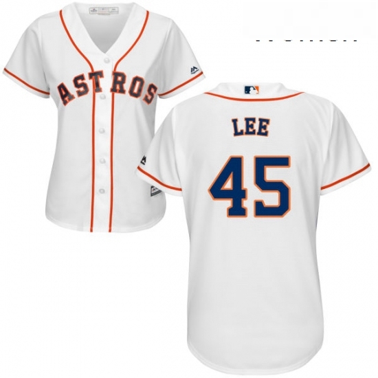 Womens Majestic Houston Astros 45 Carlos Lee Authentic White Home Cool Base MLB Jersey Womens Majestic Houston Astros 45 Carlos Lee Authentic White Home Cool Base MLB Jersey