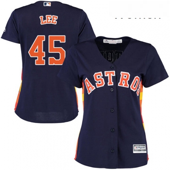 Womens Majestic Houston Astros 45 Carlos Lee Replica Navy Blue Alternate Cool Base MLB Jersey Womens Majestic Houston Astros 45 Carlos Lee Replica Navy Blue Alternate Cool Base MLB Jersey