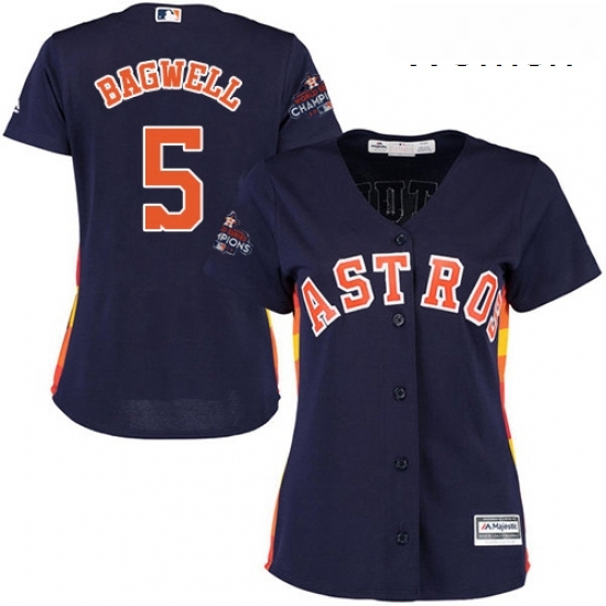 Womens Majestic Houston Astros 5 Jeff Bagwell Authentic Navy Blue Alternate 2017 World Series Champions Cool Base MLB Jersey Womens Majestic Houston Astros 5 Jeff Bagwell Authentic Navy Blue Alternate 2017 World Series Champions Cool Base MLB Jersey