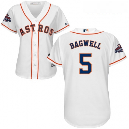 Womens Majestic Houston Astros 5 Jeff Bagwell Authentic White Home 2017 World Series Champions Cool Base MLB Jersey Womens Majestic Houston Astros 5 Jeff Bagwell Authentic White Home 2017 World Series Champions Cool Base MLB Jersey