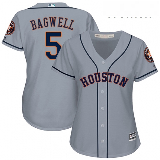 Womens Majestic Houston Astros 5 Jeff Bagwell Replica Grey Road Cool Base MLB Jersey Womens Majestic Houston Astros 5 Jeff Bagwell Replica Grey Road Cool Base MLB Jersey