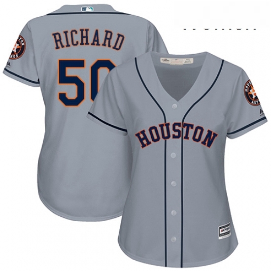 Womens Majestic Houston Astros 50 JR Richard Authentic Grey Road Cool Base MLB Jersey Womens Majestic Houston Astros 50 JR Richard Authentic Grey Road Cool Base MLB Jersey